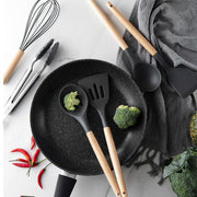 Black Silicone 8-Piece Kitchen Spatula Set | Kitchen utensils