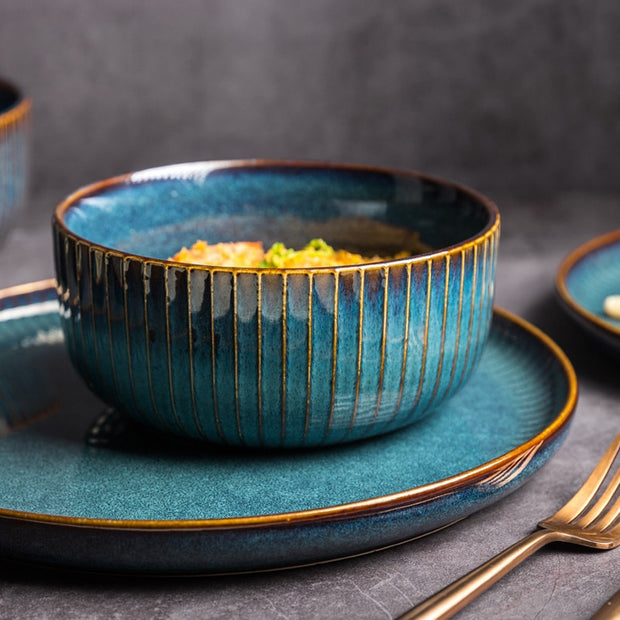 Azure Blue Porcelain Dinnerware | Dinnerware made in usa