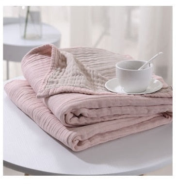 Reversible Combed Cotton Throw Blanket | Blankets fleece throws