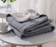 Reversible Combed Cotton Throw Blanket | Blankets fleece throws