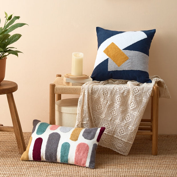 Knitted Geometric Pillow Cover| Pillow covers throw
