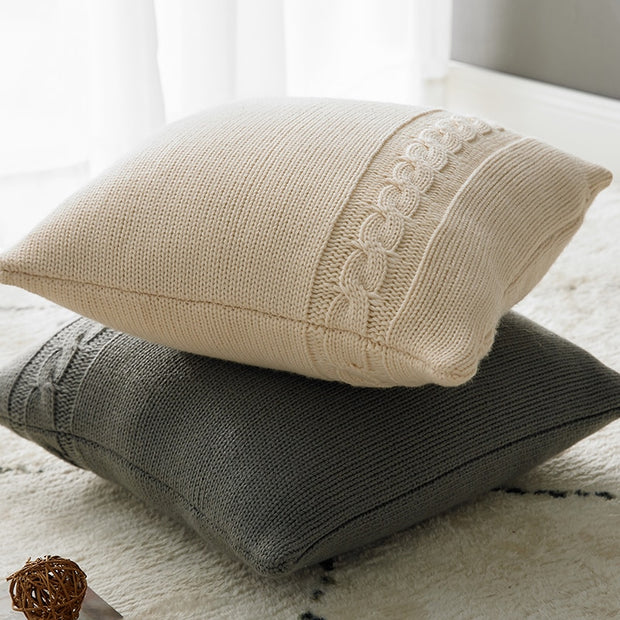Cable Knit Solid Pillow Cover - 18"| Pillow covers throw