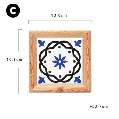 Framed Ceramic Retro Coaster | Placemats woven
