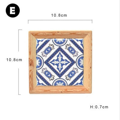 Framed Ceramic Retro Coaster | Placemats woven