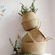 Handwoven Seagrass Storage Basket | Baskets for Storage Shelves