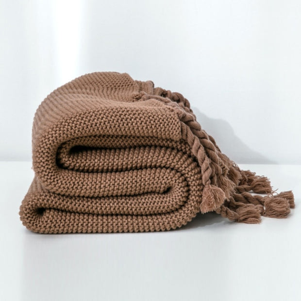Luxury Hand-Knitted Throw Blanket| Blankets fleece throws