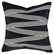 Navy Geometric Striped Cushion Cover | Pillow covers throw
