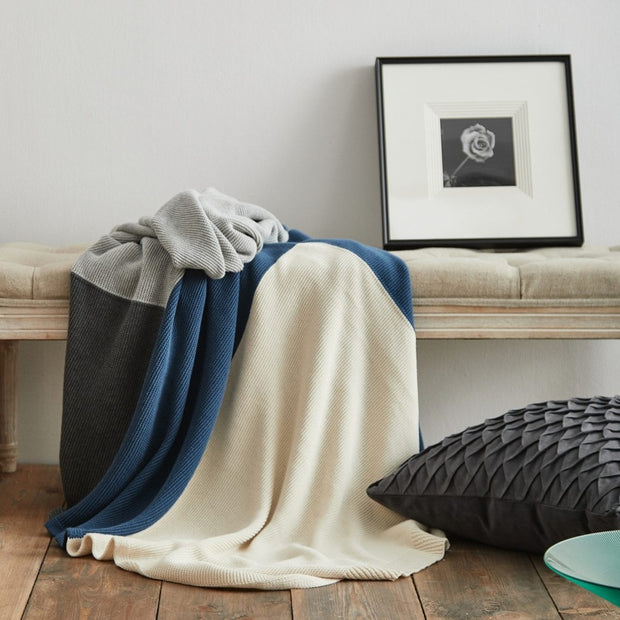 Multicolor Knitted Throw Blanket | Blankets fleece throws