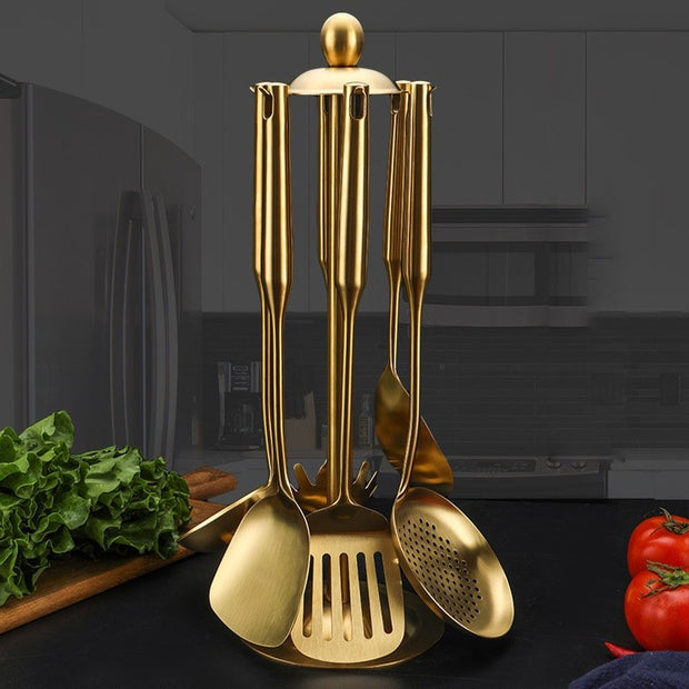 Kitchen Spatula Set - Gold | Kitchen utensils