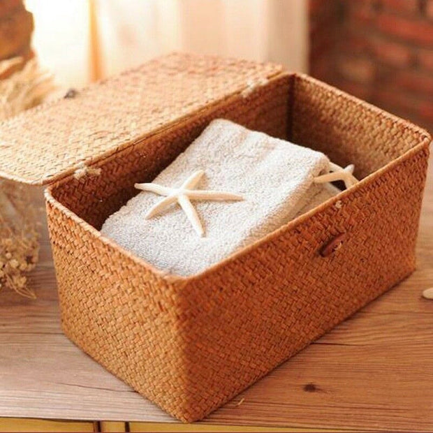 Hand-woven Wicker Box | Baskets for Storage Shelves