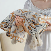 Geometric Boho Throw Blanket| Blankets fleece throws