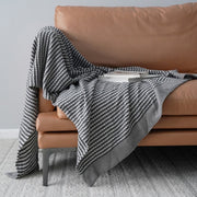 Striped Nordic Knitted Throw Blanket| Blankets fleece throws