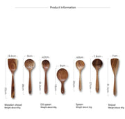 Natural Teak Wooden Spatula Set | Kitchen utensils