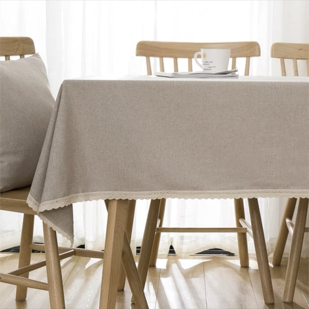 Subtle Lace Selvage Tablecloth | Home decor for living room