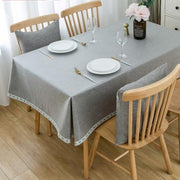 Linen Tablecloth with Border | Home decor for living room