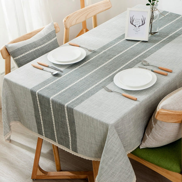 Embroidered Linen Tablecloth | Home decor for living room
