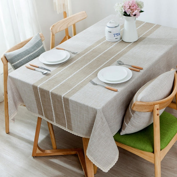 Embroidered Linen Tablecloth | Home decor for living room
