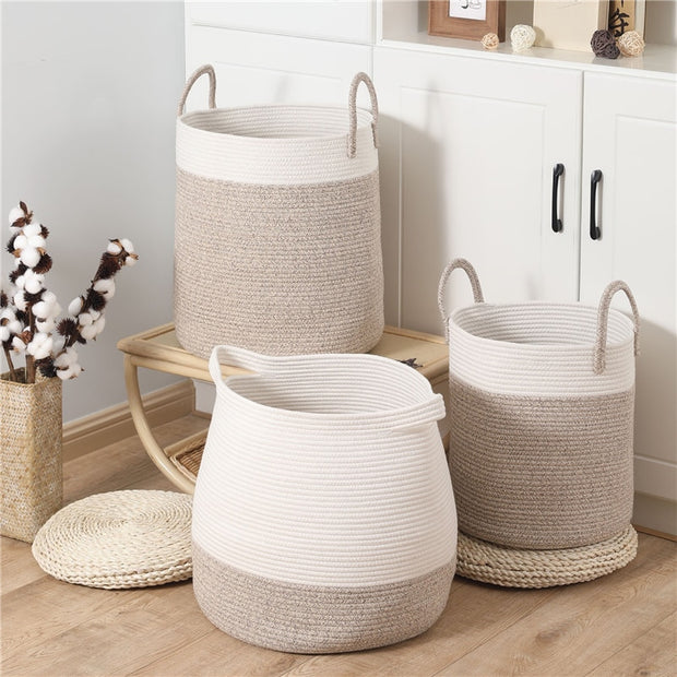Cotton Rope Storage Basket | Baskets for Storage Shelves