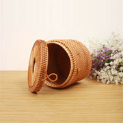 Rattan Tissue Box - Round | Baskets for Storage Shelves