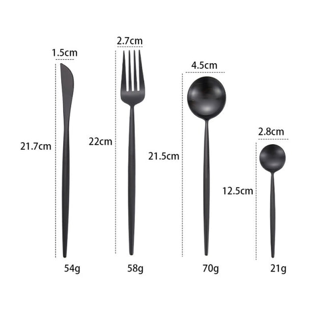 Minimalist Stainless Steel Flatware Set | Kitchen utensils