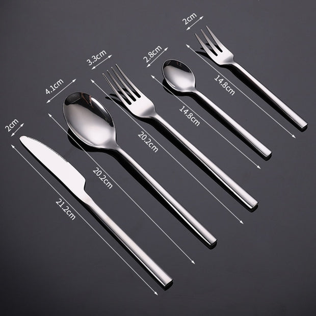 Classic Stainless Steel 20-Piece Flatware Set | Kitchen dining