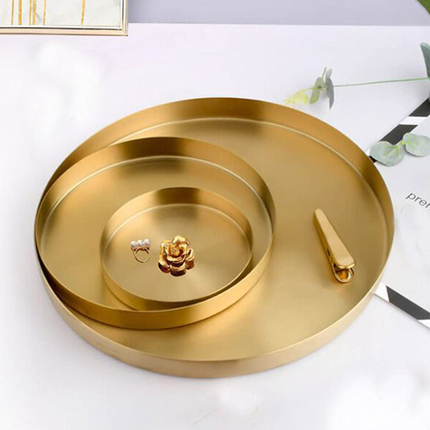 Stainless Steel Golden Organizing Tray | Stores with home decor