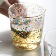 Retro Floral Print Glass Mug | Kitchen dining