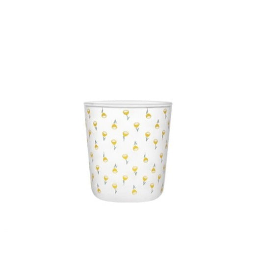 Retro Floral Print Glass Mug | Kitchen dining