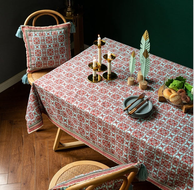 Retro Floral Vintage Table Cloth | Home decor for living room