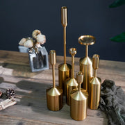 Gold Pillar Candle Holder Set | Stores with home decor