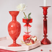 Audrey Red Glass Candle Holders & Vases | Vase decor