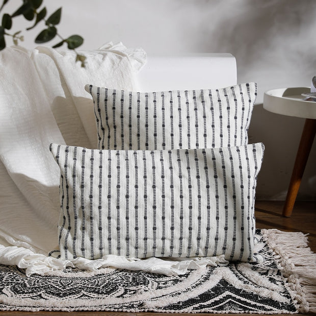 Black and White Woven Pillow Cover | Pillow covers throw