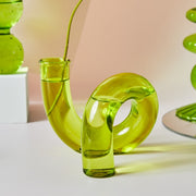 Neon Green Glass Candle Holders and Vases | Vase decor