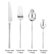 Lux Stainless Steel Silver Flatware Set | Kitchen dining