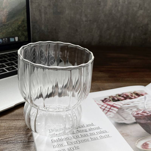 Ridged Parfait Glass Cup - Set of 2| Kitchen dining