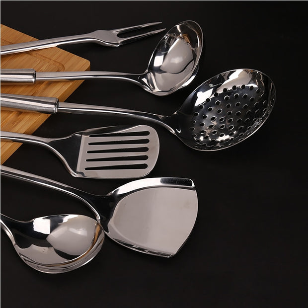 Stainless Steel Kitchen Spatuala Set - Siver | Kitchen utensils