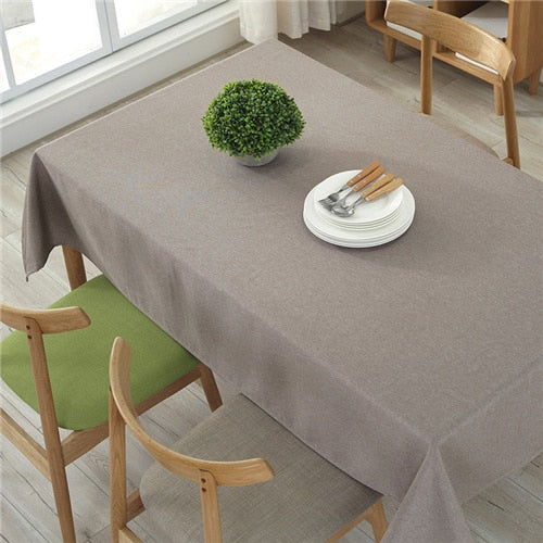Minimalist Solid Color Tablecloth| Home decor for living room