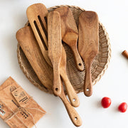 Handcrafted Teak Wood Spatula Set | Kitchen utensils